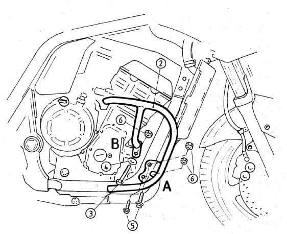 Yamaha FZS 1000 Fazer [2001-2005] - barra de protección del motor