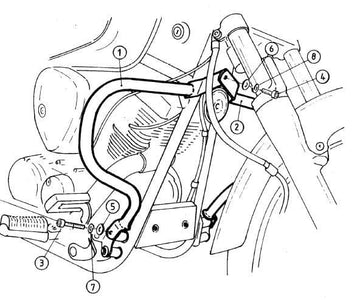 Yamaha XVS 125 [2000-2004] - barra de protección del motor