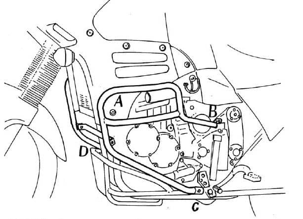 Triumph Tiger [1993-1998] - barra de protección del motor