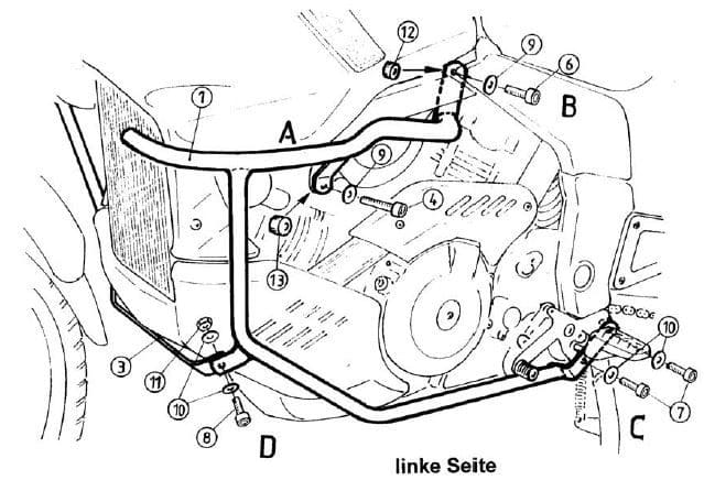 Cagiva Navigator [2000-2005] - soporte de protección del motor