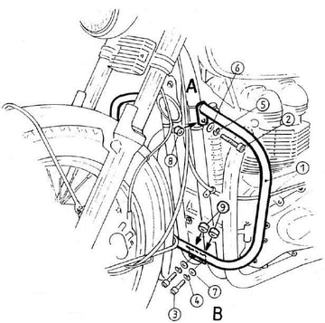 Triumph Thruxton [2004-2015] - barra de protección del motor