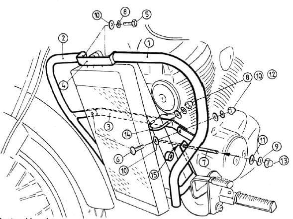 Honda VT 750 D2 Black Wido [2001-2003] - Barra de protección del motor