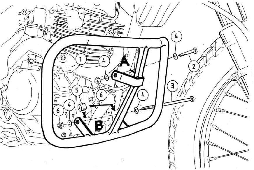 Honda XR 125 L [2002-2008] - Barra de protección del motor