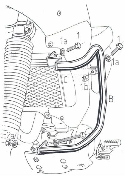 Yamaha Xtz 660 Ténéré [1991-1993] - Barra de protección del motor
