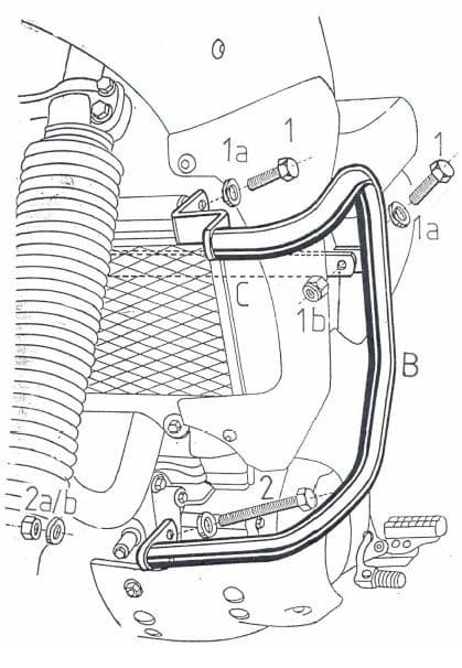 Yamaha Xtz 660 Ténéré [1991-1993] - Barra de protección del motor