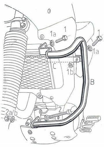 Yamaha Xtz 660 Ténéré [1991-1993] - Barra de protección del motor