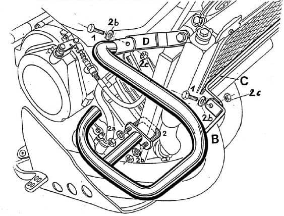 Yamaha Xtz 750 Super Ténéré [1989-1997] - Barra de protección del motor