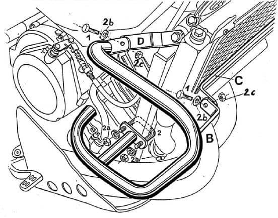 Yamaha Xtz 750 Super Ténéré [1989-1997] - Barra de protección del motor
