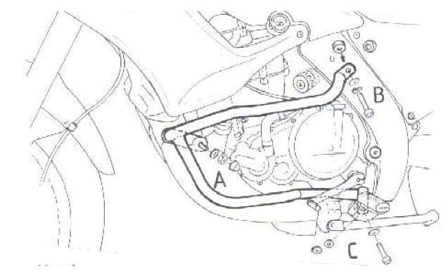 Aprilia Pegaso 650 [1997-2004] - barra de protección del motor