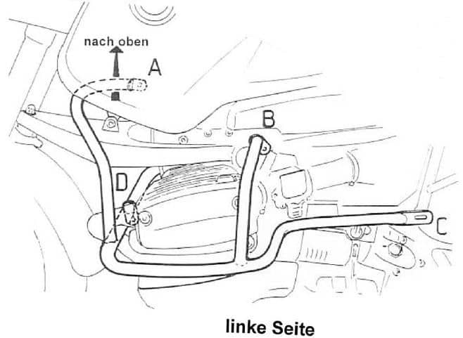 BMW R 850 GS [1994-2000] - barra de protección del motor