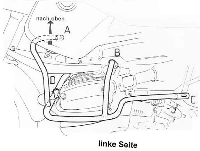 BMW R 850 GS [1994-2000] - barra de protección del motor