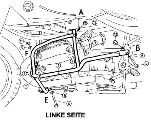 BMW R 850 R [1994-2002] - Barra de protección del motor