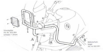 BMW R 850 GS [1994-2000] - barra de protección de tanques