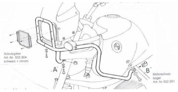 BMW R 850 GS [1994-2000] - barra de protección de tanques