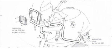 BMW R 850 GS [1994-2000] - barra de protección de tanques - 0