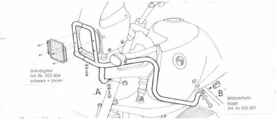 BMW R 850 GS [1994-2000] - barra de protección de tanques