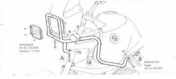 BMW R 850 GS [1994-2000] - barra de protección de tanques