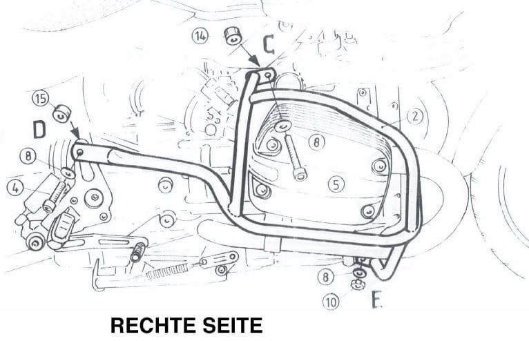 BMW R 850 R [2000-2006] - Barra de protección del motor
