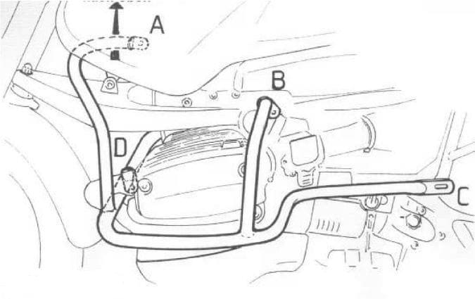 BMW R 1150 GS Adventure [2001-2005] - barra de protección del motor