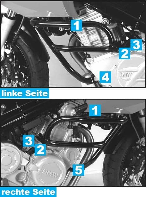 BMW F 800 S [2006-2011] - Barra de protección del motor