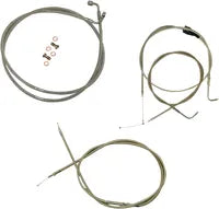 Harley Davidson Flhtcui [LA CHOPPERS] - Kit de línea de freno/cable de manillar cubierto de acero inoxidable estándar