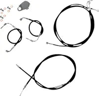 Harley Davidson Fxdrs 114 [LA CHOPPERS] - Kit de cable de manillar/línea de freno de vinilo negro estándar