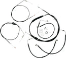 Harley Davidson Flhtcui [LA CHOPPERS] - Kit de cable de manillar/línea de freno de vinilo negro estándar