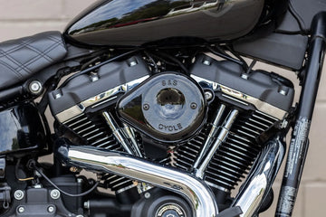 Harley-Davidson Xl 1200 Xs Forty Eight Special [2020] - Stealth Luftfilterabdeckung – Oberfläche: Schwarz – Oberfläche: Schwarz, Glänzend – Design: Mini Teardrop – Bild 2