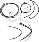 Harley Davidson Flhx [MARCA BURLY] - Juego completo de cables/líneas de manillar de vinilo negro para Ape Hanger