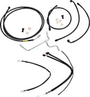 Harley Davidson Flhx [MARCA BURLY] - Juego completo de cables/líneas de manillar de vinilo negro para Ape Hanger