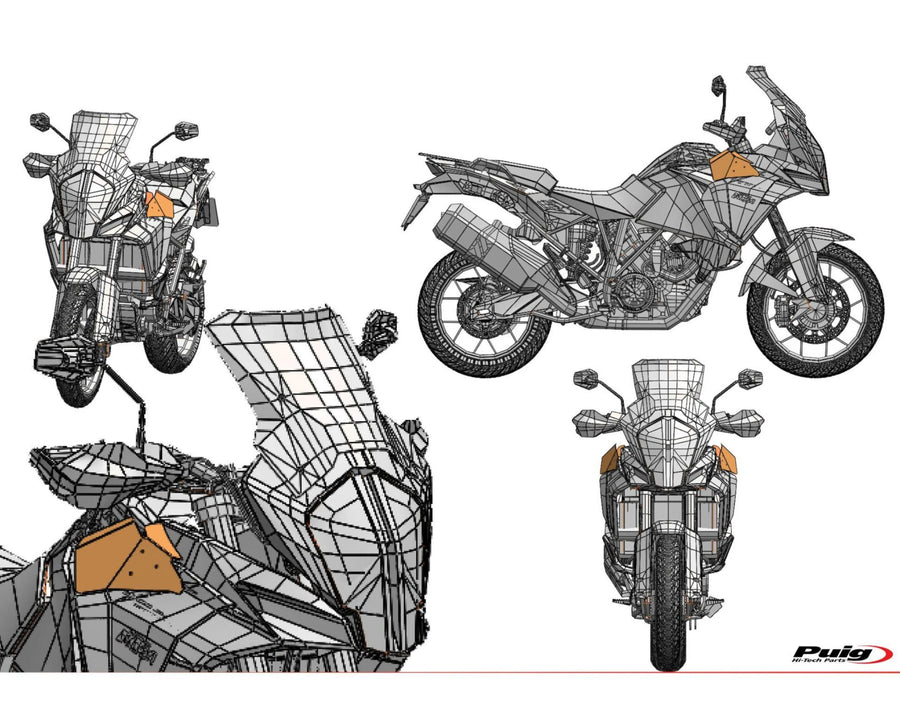 KTM 1290 SUPER ADVENTURE T [2023] – Deflector Superior – Transparente