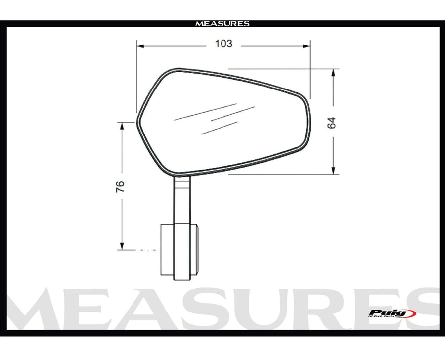 KTM 890 DUKE R [2025] - Espejo retrovisor Bond - Negro