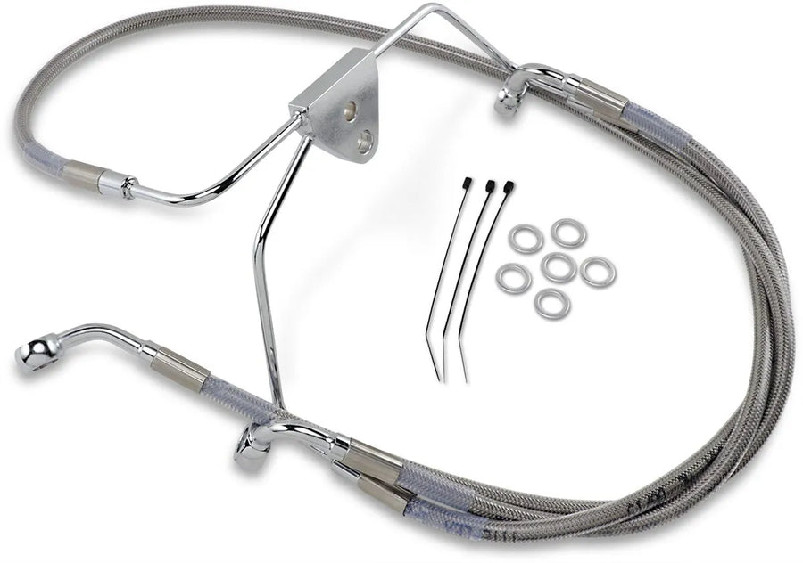 harley davidson flhtc [ESPECIALIDADES DE ARRASTRE] - Kit de línea de freno extendida de acero inoxidable
