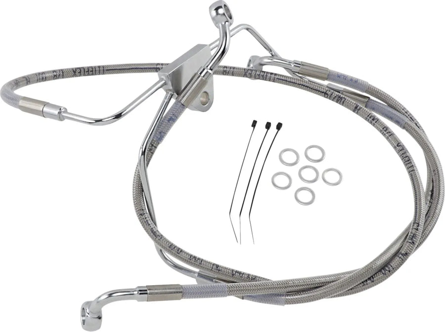 harley davidson flhtc [ESPECIALIDADES DE ARRASTRE] - Kit de línea de freno extendida de acero inoxidable