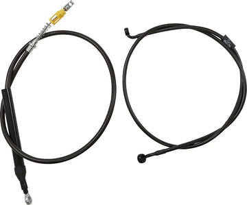 harley davidson flfb [LA CHOPPERS] - Kit completo de cable de manillar/línea de freno trenzado Midnight