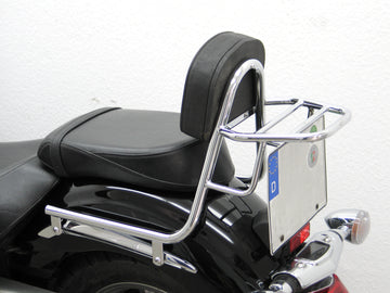 Yamaha XVS 1300 Midnight Star [2007-2016] - barra de mariquita hecha de tubería con almohadas y estante de equipaje