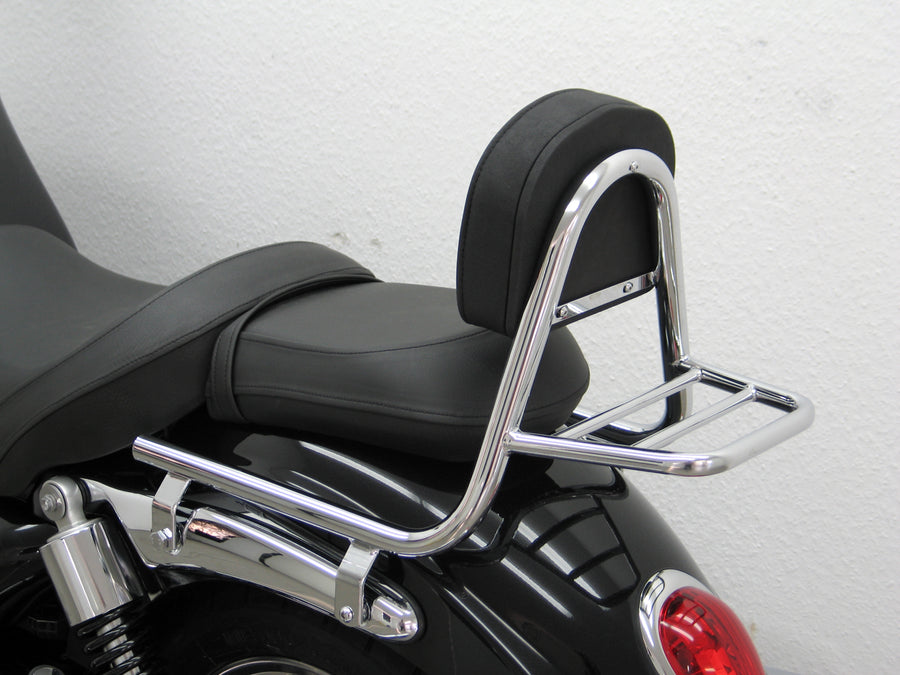 Triumph Rocket III Roadster [2010-2017] - Sissy Bar hecho de tubería con almohadas y estante de equipaje