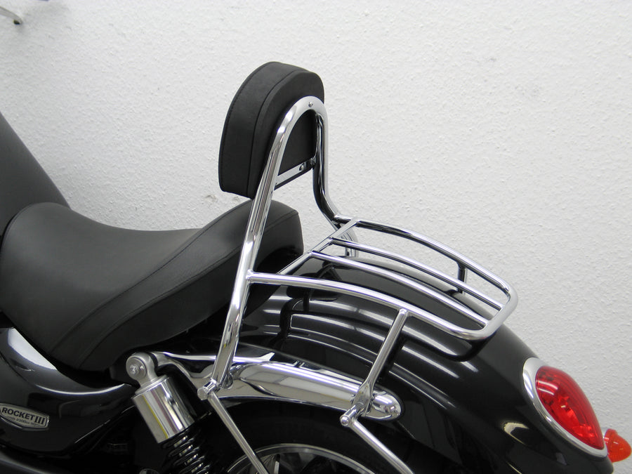 Triumph Rocket III Roadster [2010-2017] - Respaldo para conductor con cojín y portaequipajes