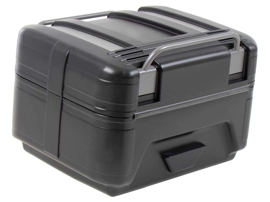 Topcase [Hepco & Becker] - Gobi Black Edition con inserciones plateadas - para portaequipajes Topcase