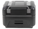 Topcase [Hepco & Becker] - Gobi Black Edition con inserciones plateadas - para portaequipajes Topcase