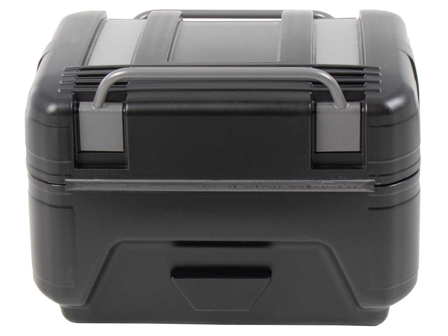 Topcase [Hepco & Becker] - Gobi Black Edition con inserciones plateadas - para portaequipajes Topcase