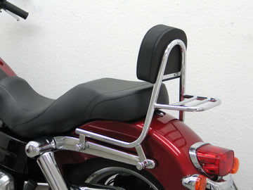 Harley Davidson Dyna Switchback [2010-2016] - Sissy Bar de Rohr con almohada y estante de equipaje