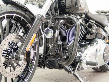 Harley Davidson Breakout (FXSB) 2013-2017 [2013-2017]-Barra protectora, versión grande hecha de tubo de 38 mm, forma angular, negro