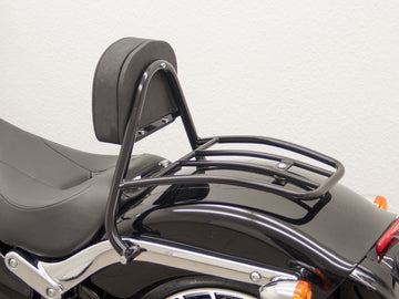 Harley Davidson Breakout (FXSB) 2013-2017 [2013-2017] -Driver Sissy Bar con almohadas y estante de equipaje, negro