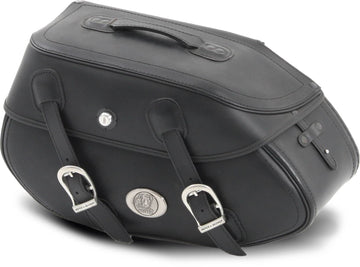 Bolsa para motocicleta [Hepco & Becker] - cuero Buffalo Big negro izquierdo - soporte para alforjas tipo tubo