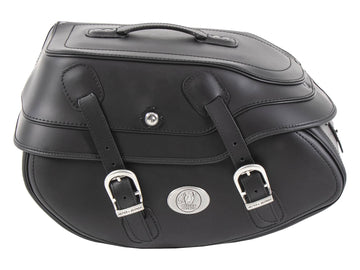Bolsa de moto [Hepco & Becker] - Cuero Buffalo negro izquierdo - soporte para maleta tubular
