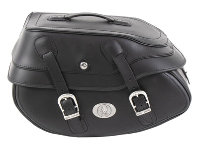 Bolsa de moto [Hepco & Becker] - Cuero Buffalo negro izquierdo - soporte para maleta tubular