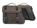 Bolsa para motocicleta [Hepco & Becker] - Juego de bolsas de cuero Rugged Cutout 19 L incl. liberación rápida - marrón - recorte