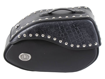 Bolsa para motocicleta [Hepco & Becker] - cuero negro marfil derecho - soporte para alforjas tipo tubo