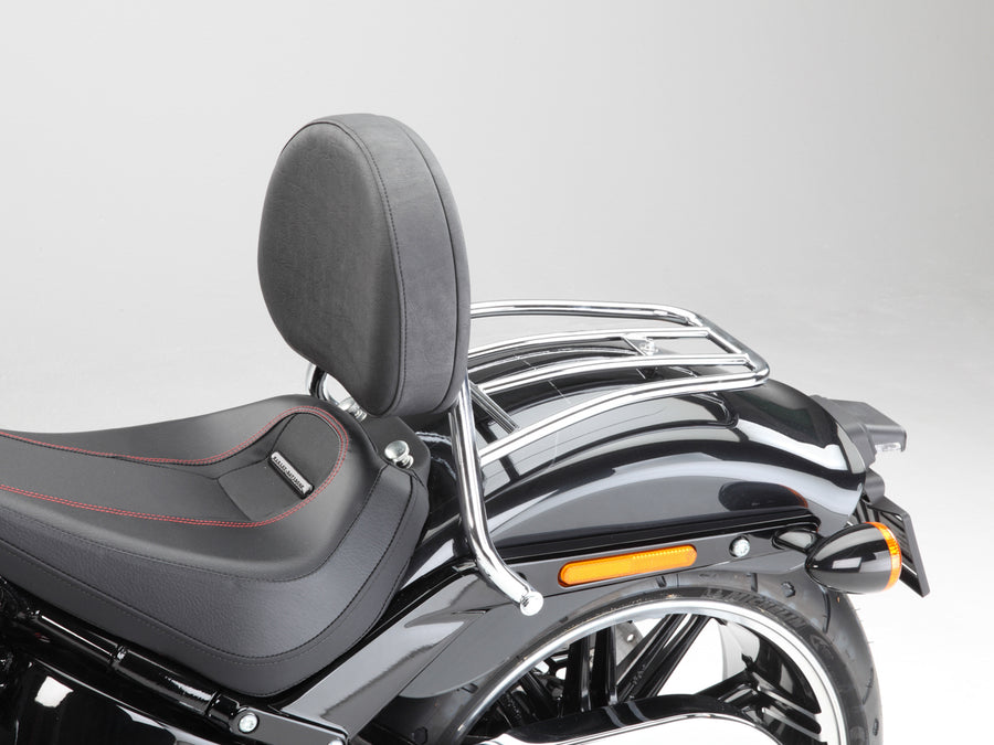 Harley Davidson Softail Fat Boy (Milwaukee -Eight 107/114) [2018] - Barra del conductor con una gran almohada redondeada y un estante de equipaje